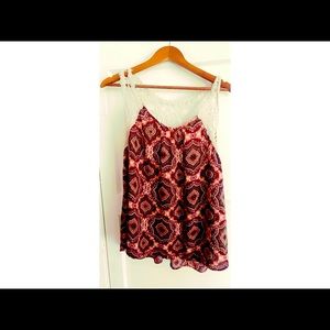 2xl Vanity Blouse with wide lace straps